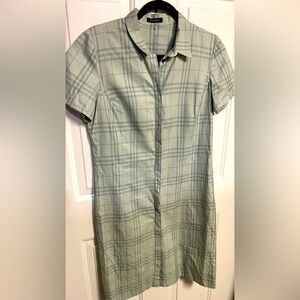 Burberry plaid  Short Sleeve Shirt Dress size 6-8 Med